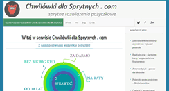 Desktop Screenshot of chwilowkidlasprytnych.com